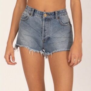 Amuse Society High Waist Cut Off Jean Shorts SZ 29